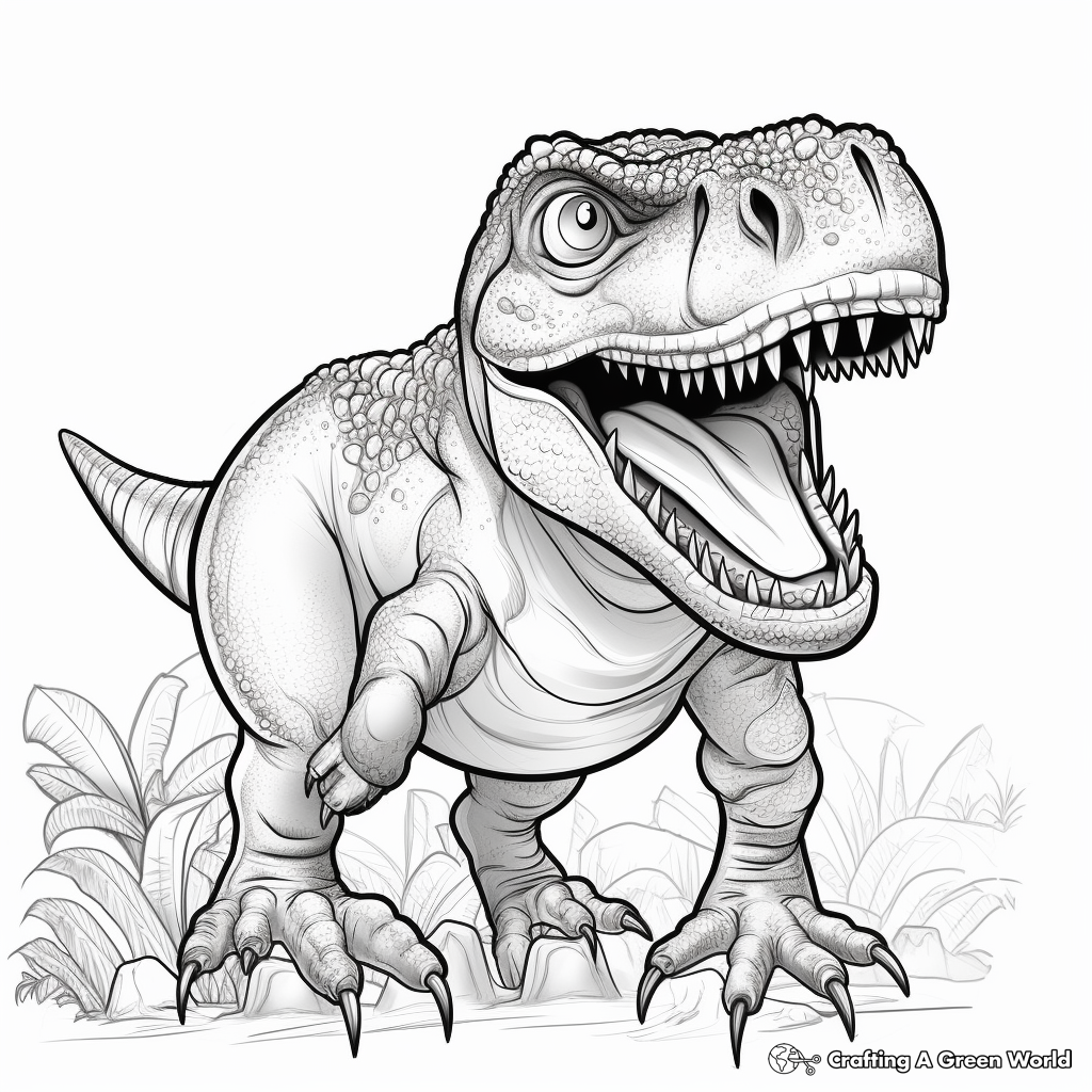 T rex coloring pages