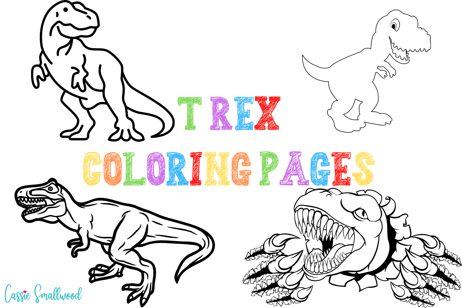 Awesome t rex coloring pages