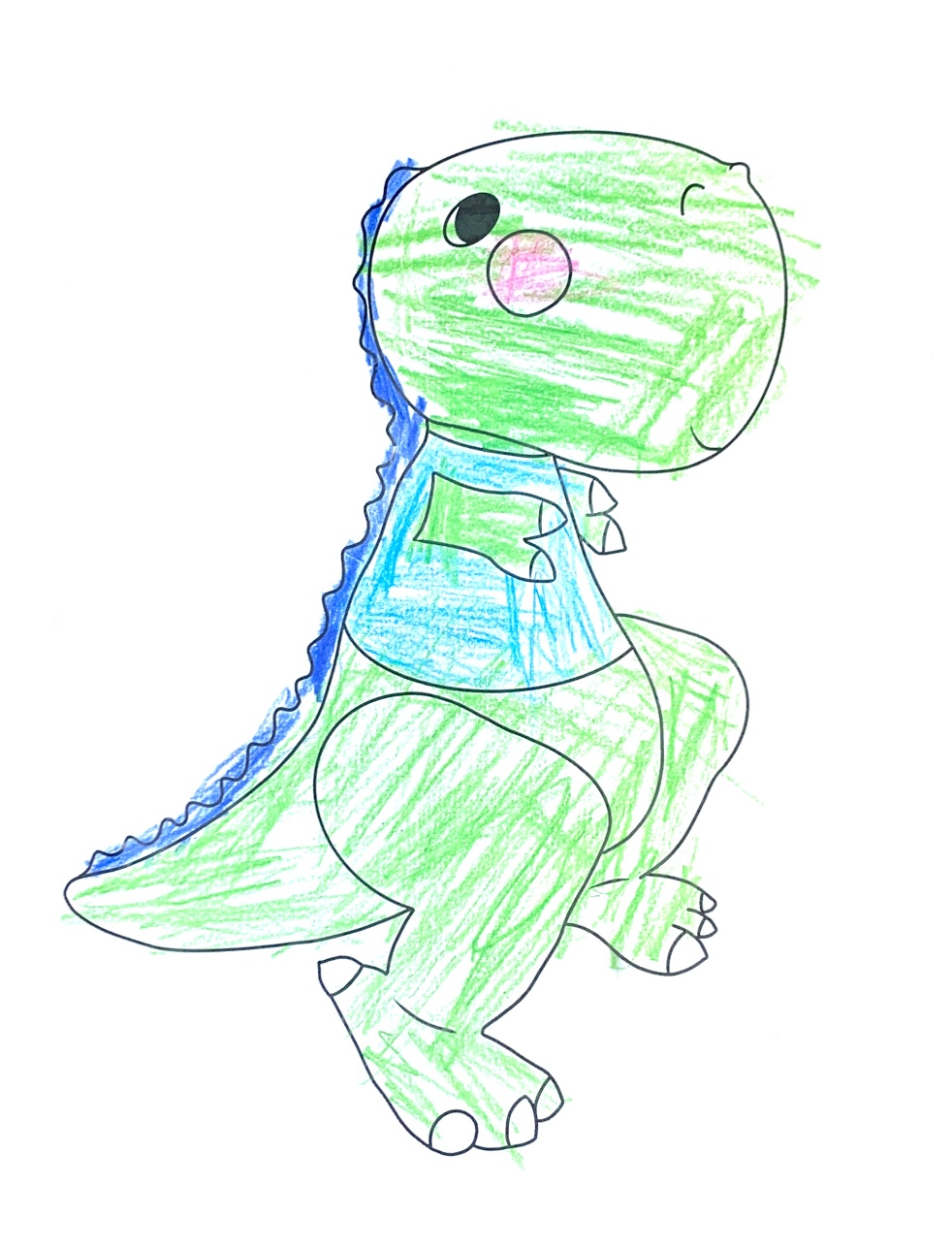 Free printable walter t rex coloring page â sarahdee crochet