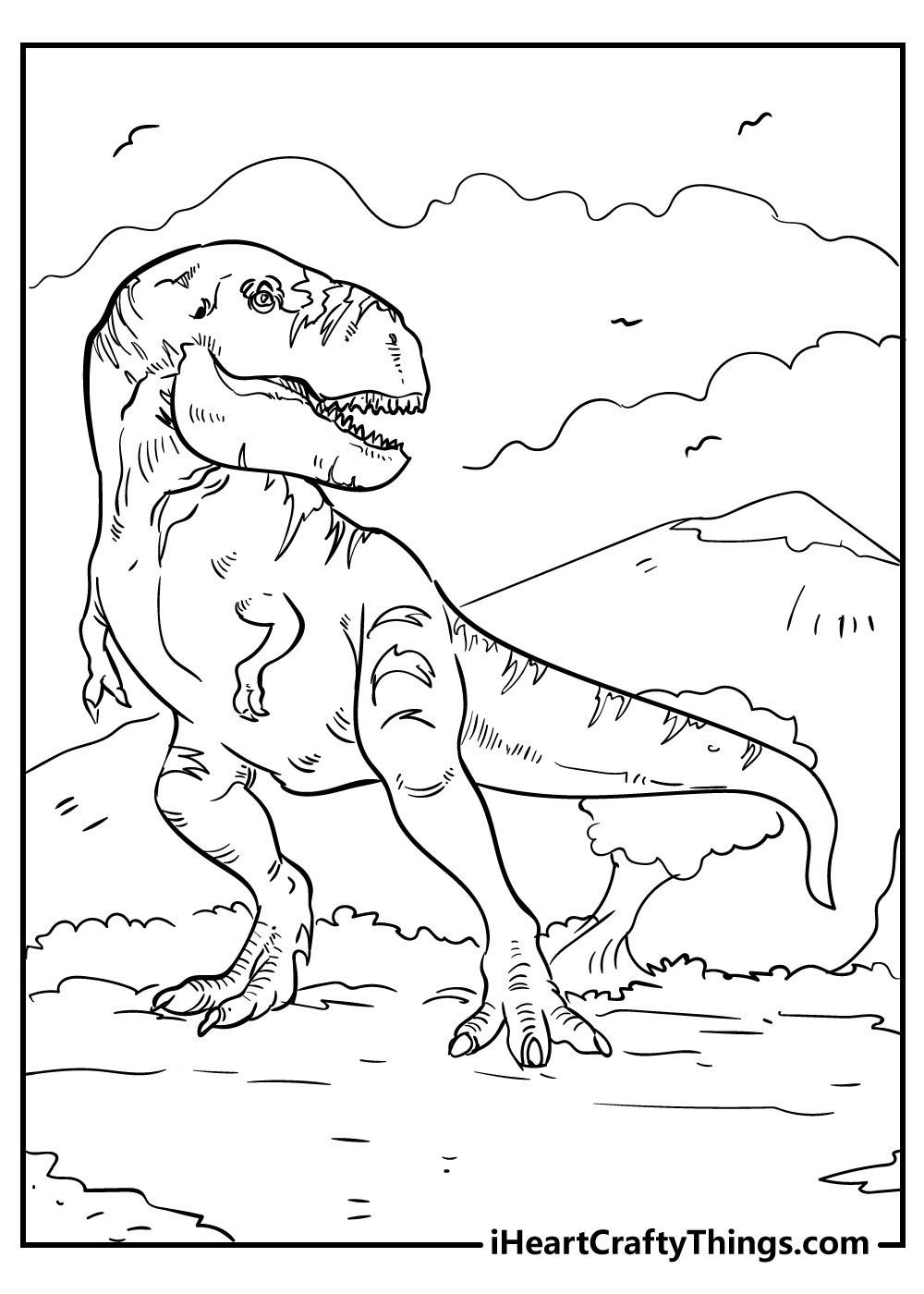 Tyrannosaurus coloring pages free printables