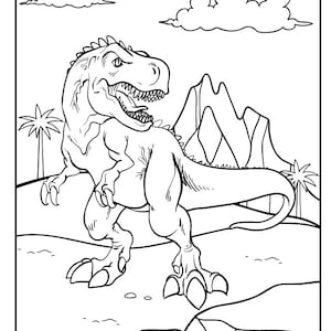 T rex coloring page