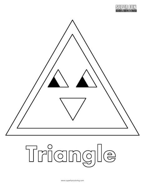 Triangle face coloring page