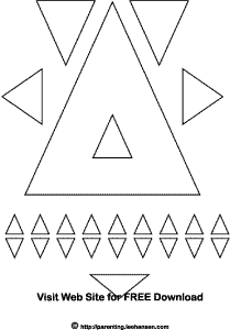 Triangle shapes coloring page