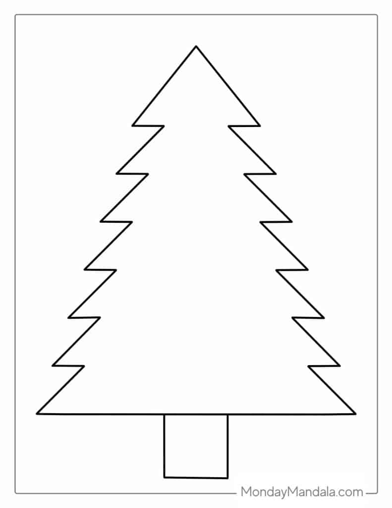 Christmas tree coloring pages free pdf printables