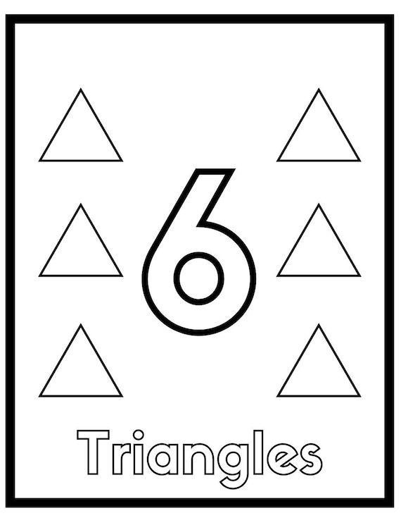 Printable coloring pages for toddlers learning numbers and shapes