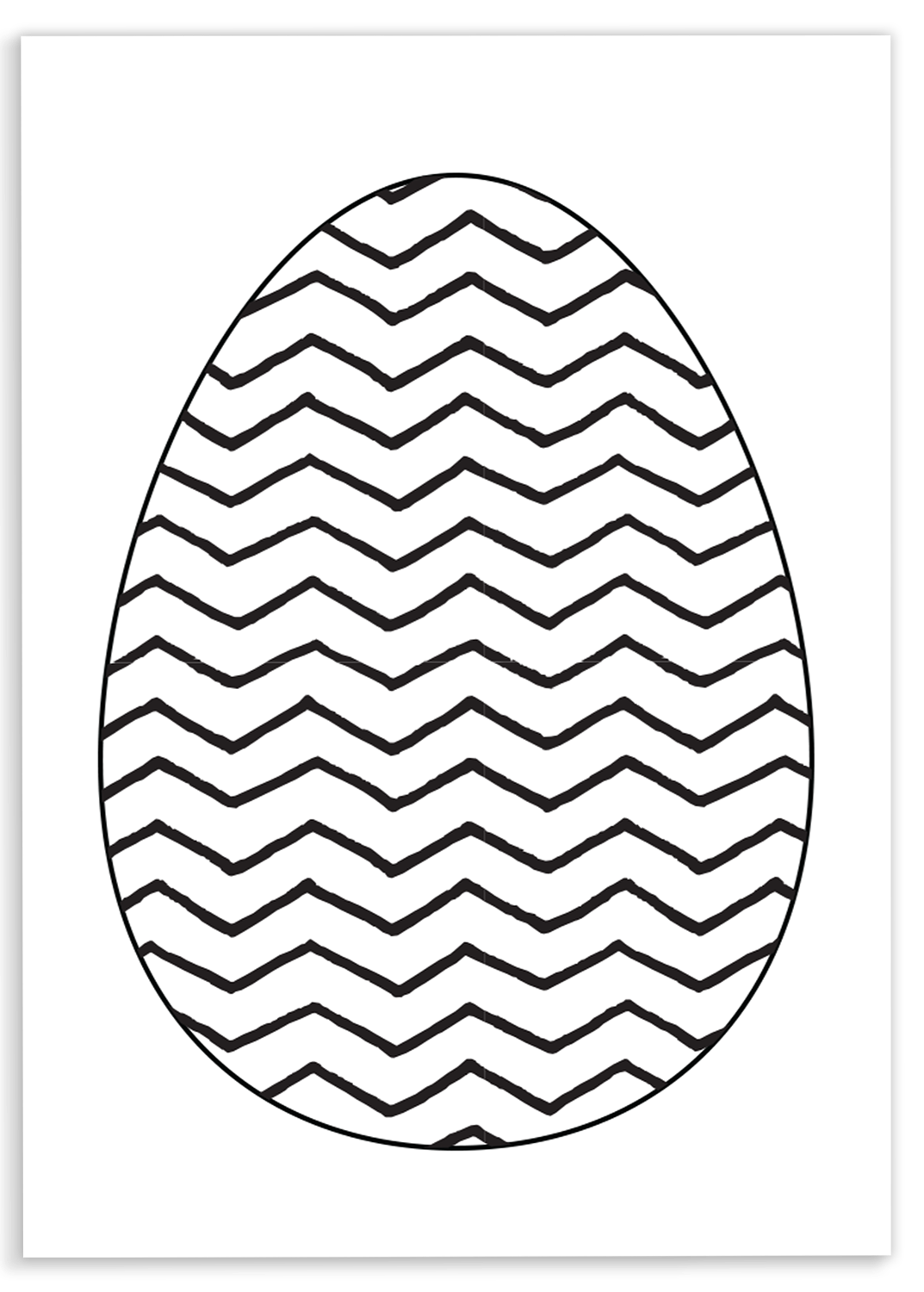 Chevron egg coloring sheet â gilm press