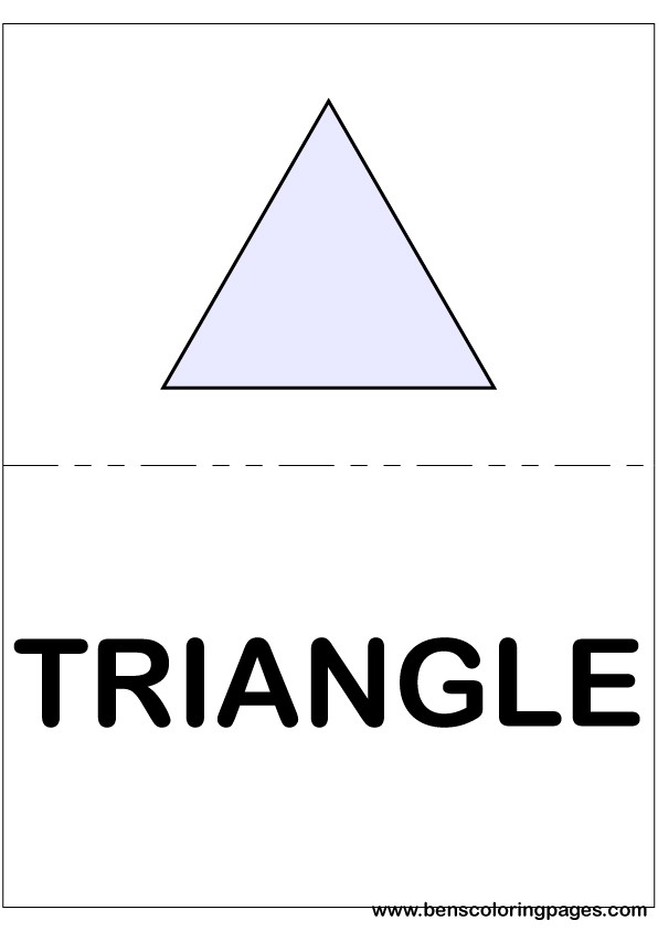 Shapes in english large flashcards