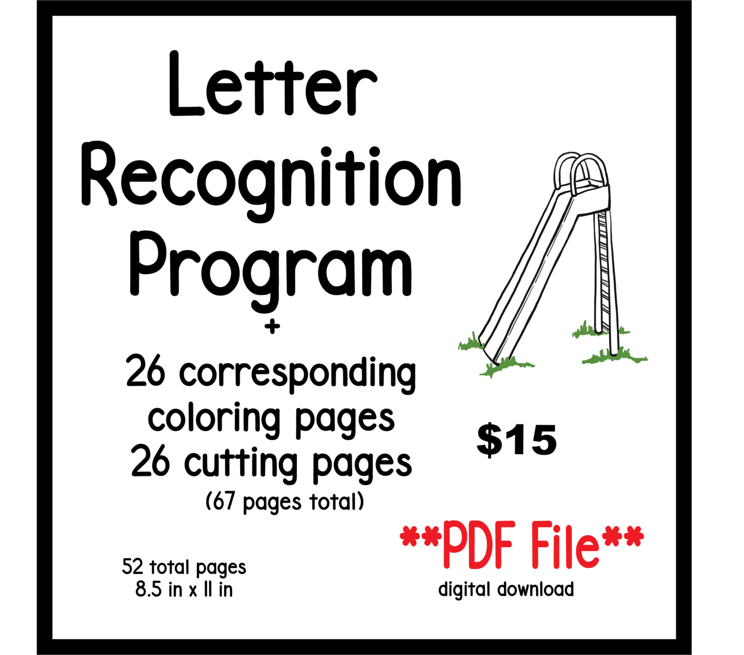 Letter recognition flashcards pdf file plus coloring and cutting pages â mister smith learning
