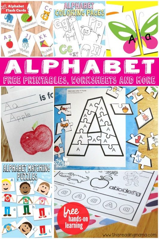 Lots of free alphabet worksheets