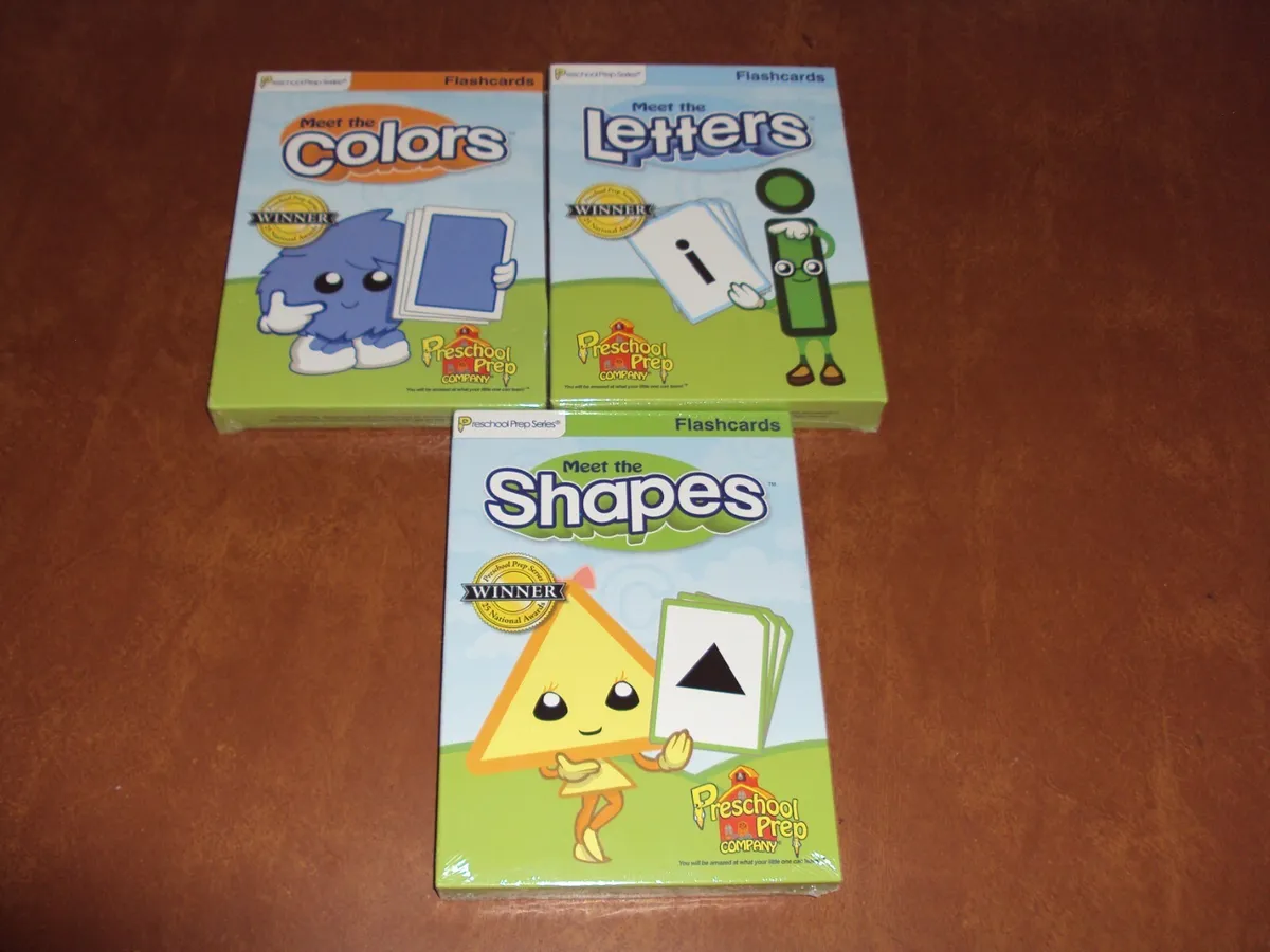 Preschool prep flashcards coloring books letters shapes colors homeschool