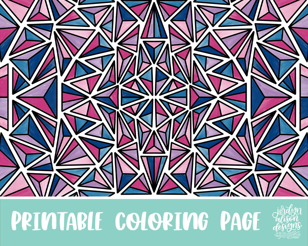 Triangle pattern coloring pages zentangle coloring â