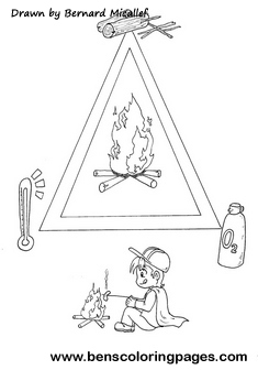 Fire triangle coloring book