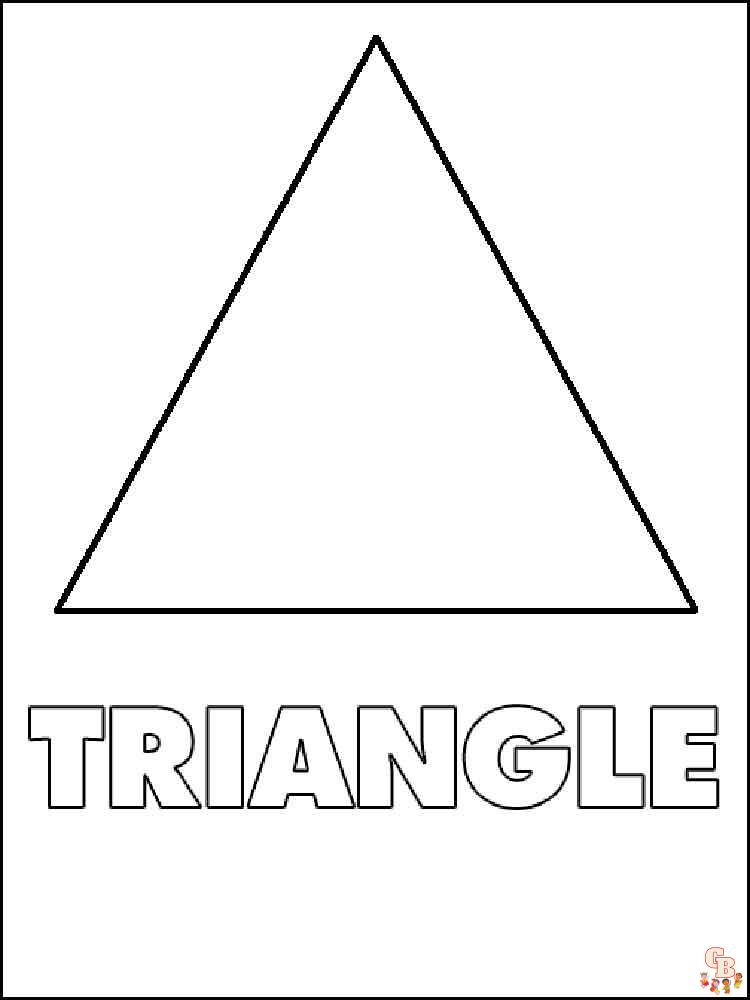 Triangle coloring pages printable free easy to color