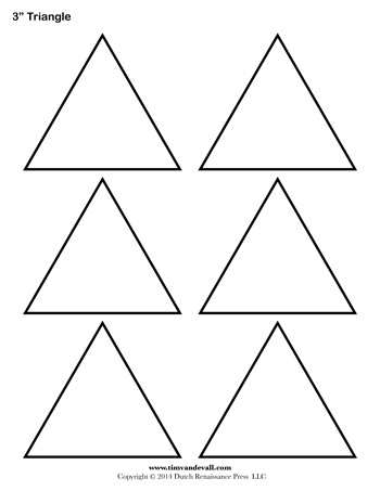 Triangle templates â inch â tims printables