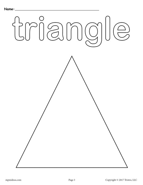 Triangle coloring page