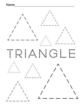 Triangle tracing page by dont lick the desk tpt