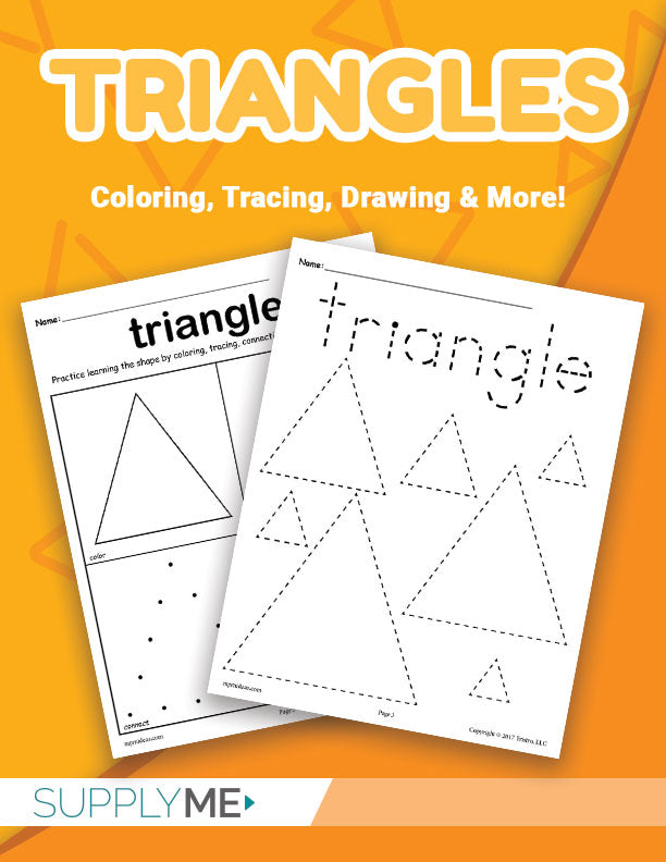 Shapes worksheets tracing coloring pages cutting more â