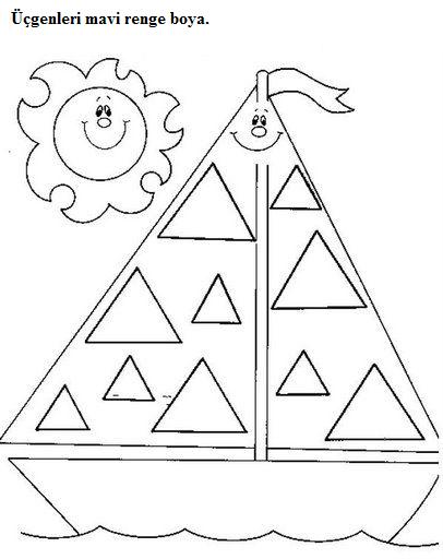 Triangle worksheets for preschool