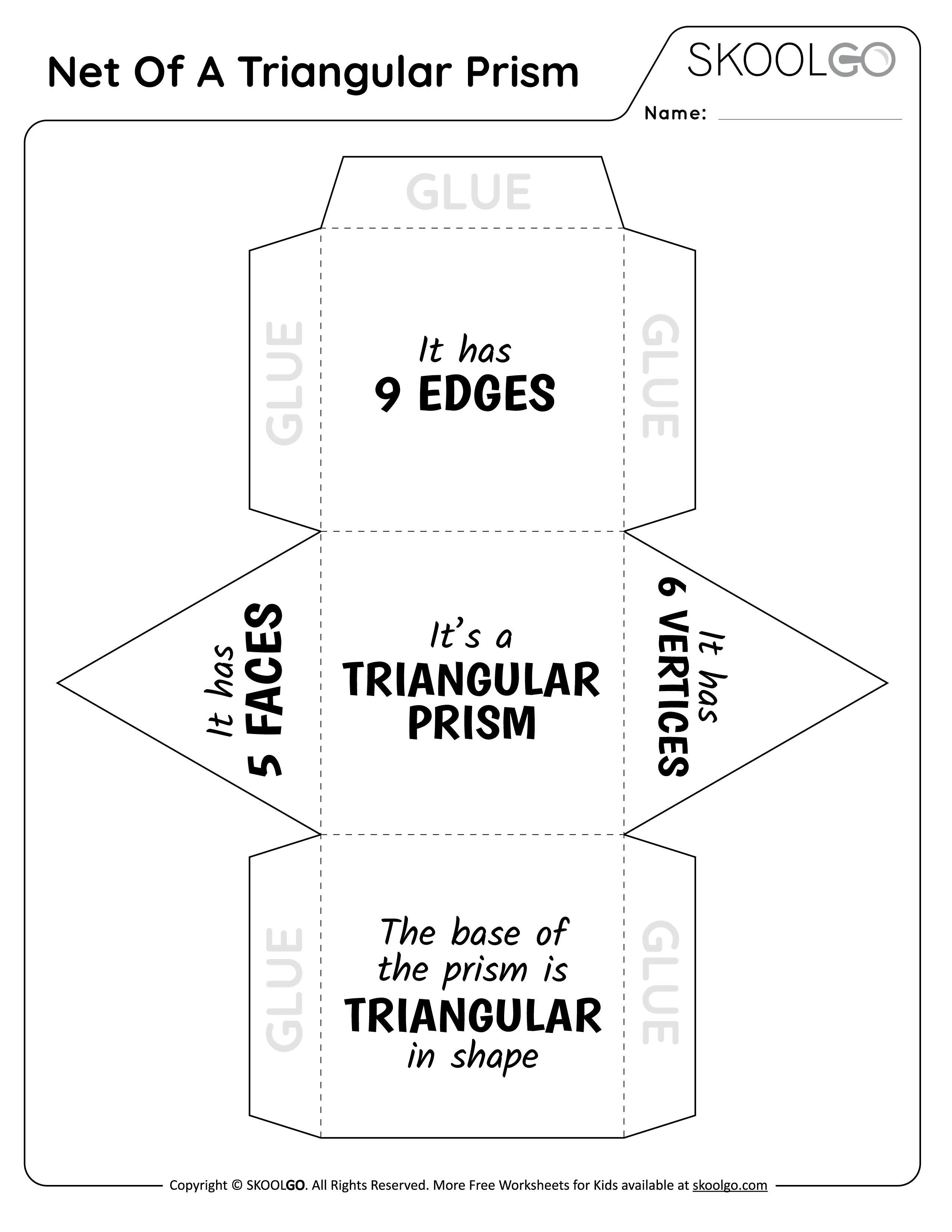 Net of a triangular prism