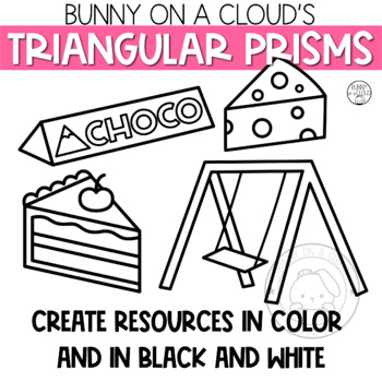 Triangular prisms clipart by bunny on a cloud by bunny on a cloud