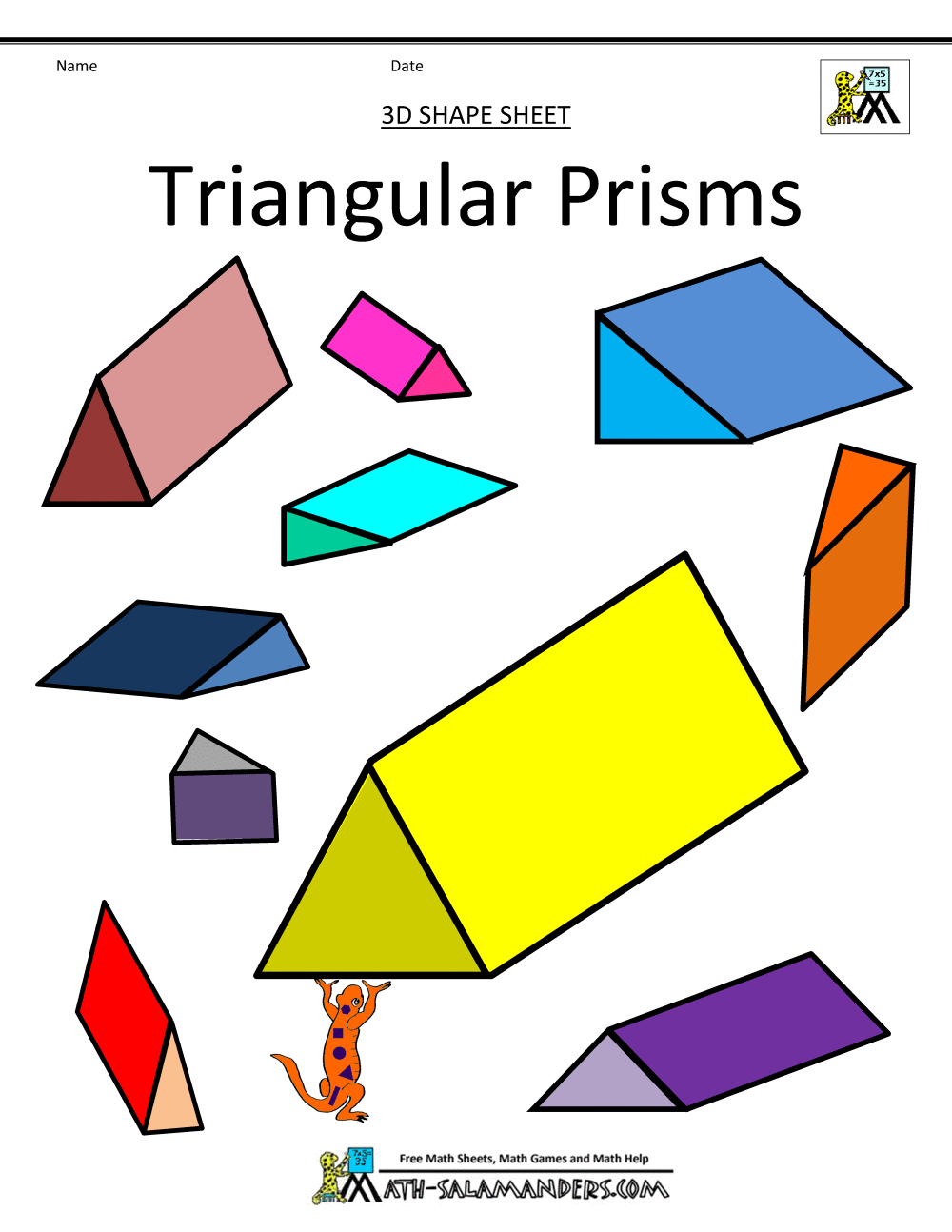 Printable d shapes