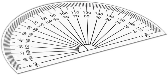 Triangle protractor vector images over