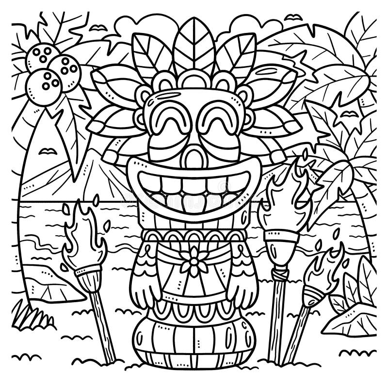 Totem pole coloring stock illustrations â totem pole coloring stock illustrations vectors clipart