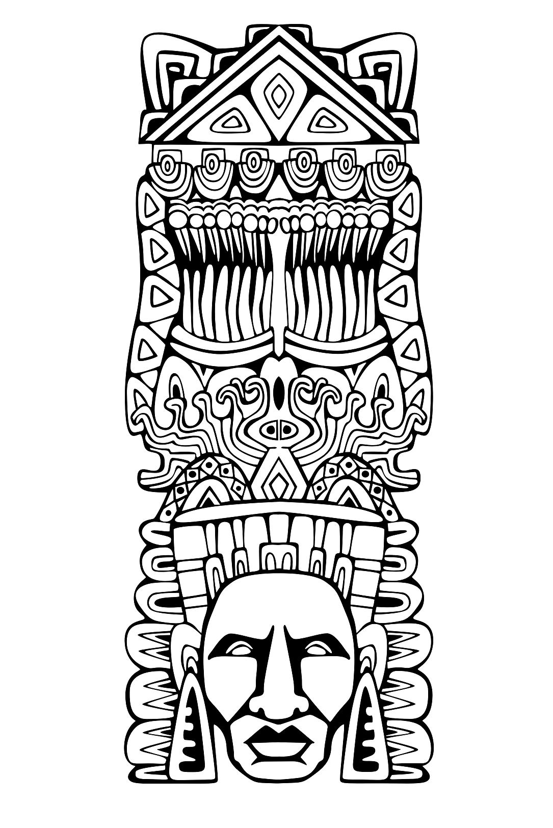 Totem inspiration inca mayan aztec