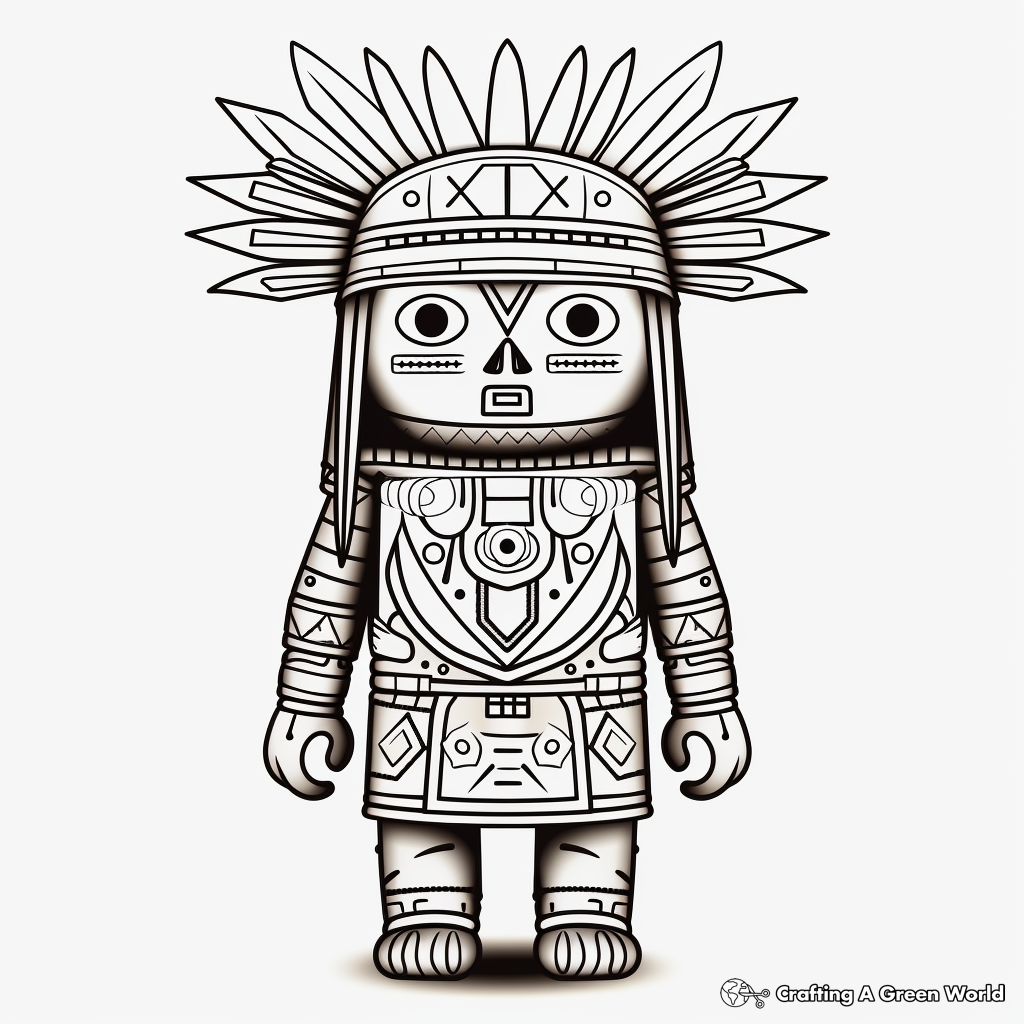 Kachina doll coloring pages