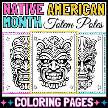 Totem pole coloring pages tpt