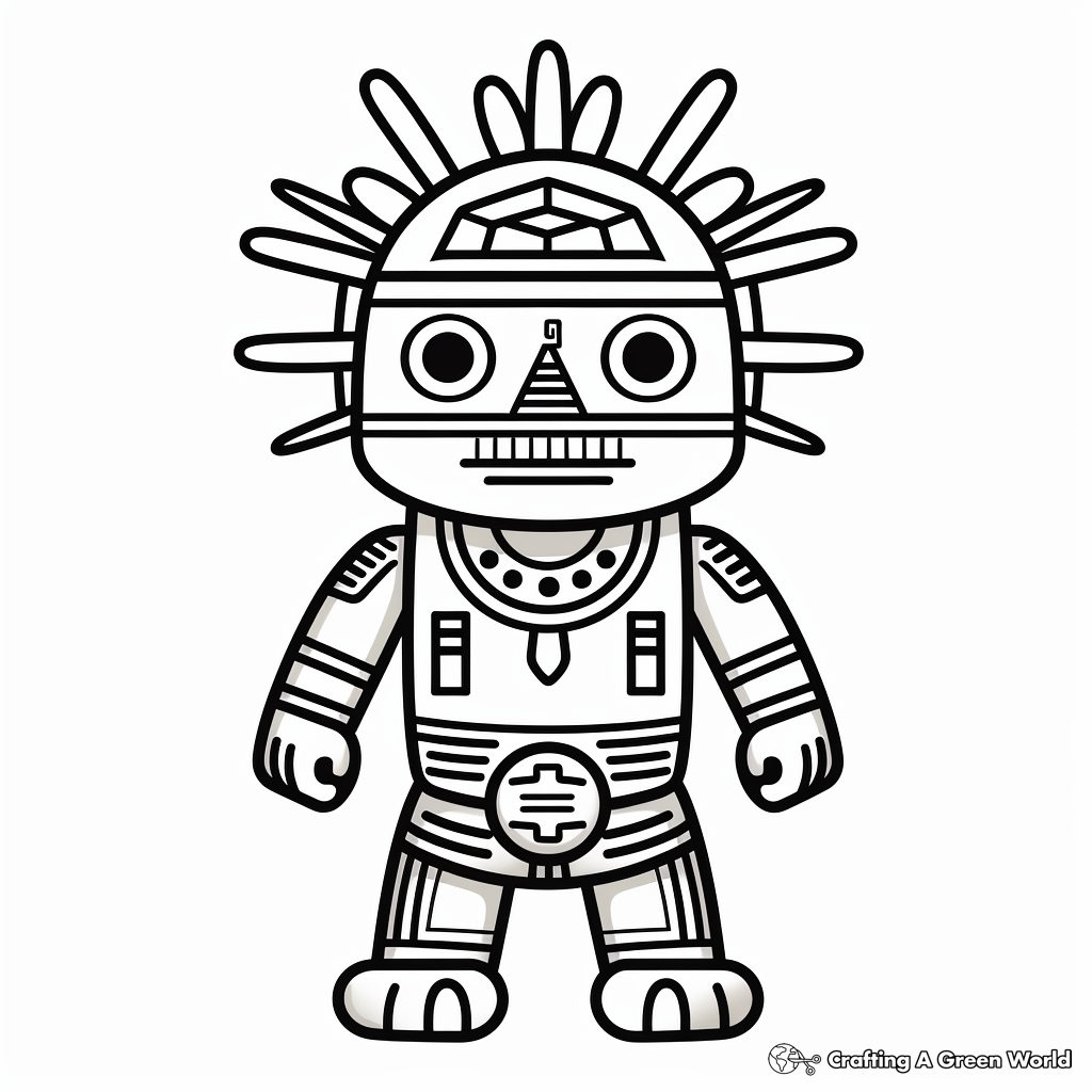 Kachina doll coloring pages