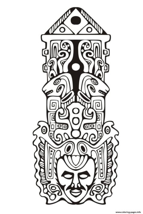 Tribal coloring pages