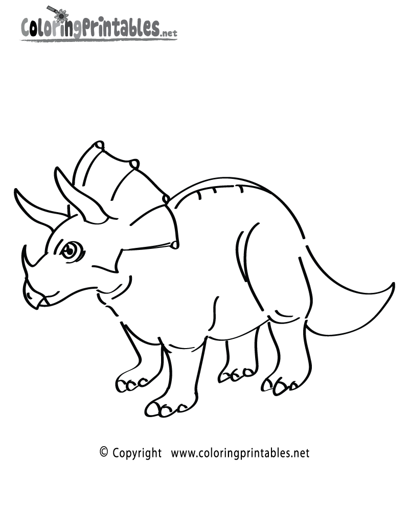 Triceratops coloring page