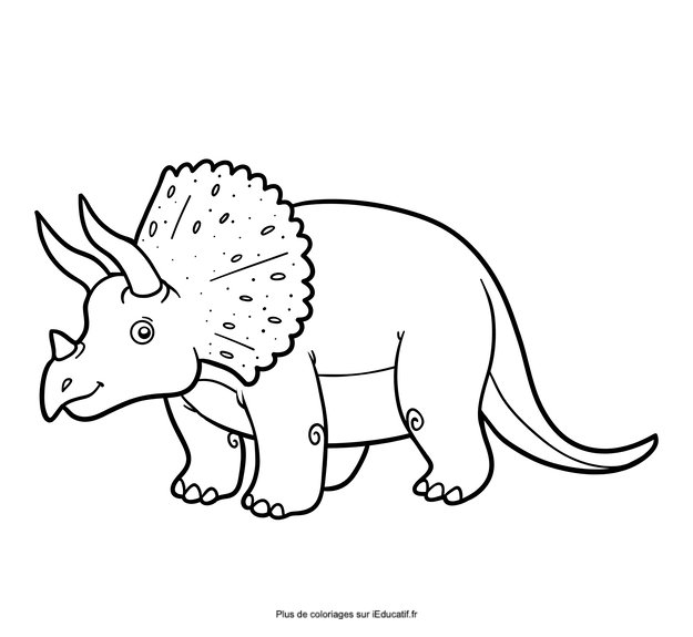 Triceratops coloring page printable