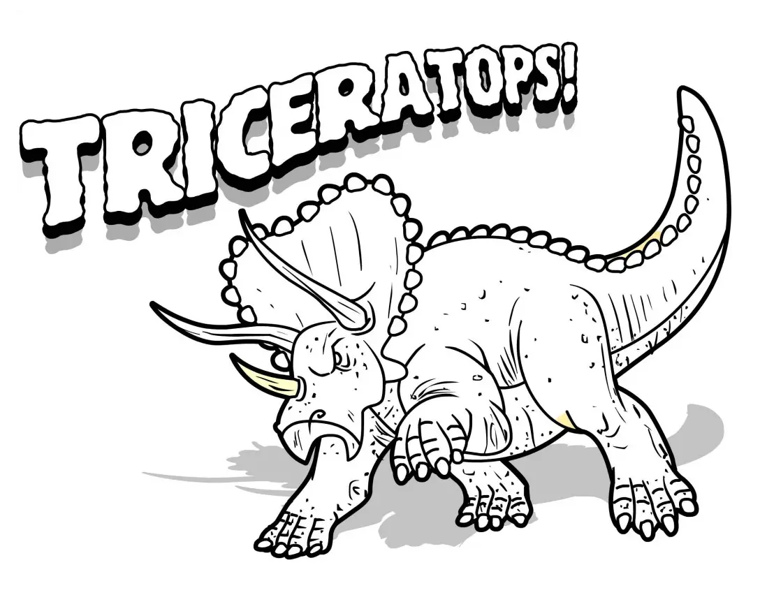 Triceratops coloring pages printable for free download