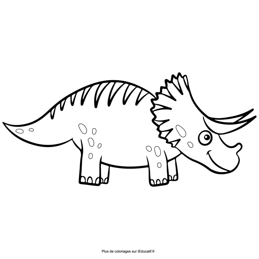 Triceratops coloring page printable