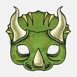 Triceratops mask template printable