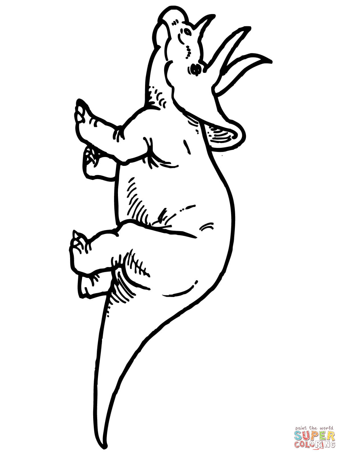 Triceratops dino coloring page free printable coloring pages