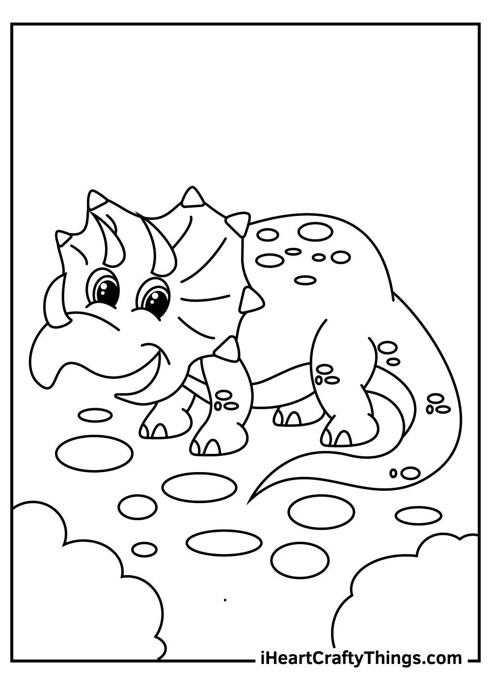 Triceratops coloring pages free printables