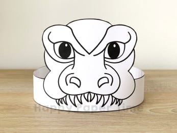 Dinosaur triceratops mask paper printable