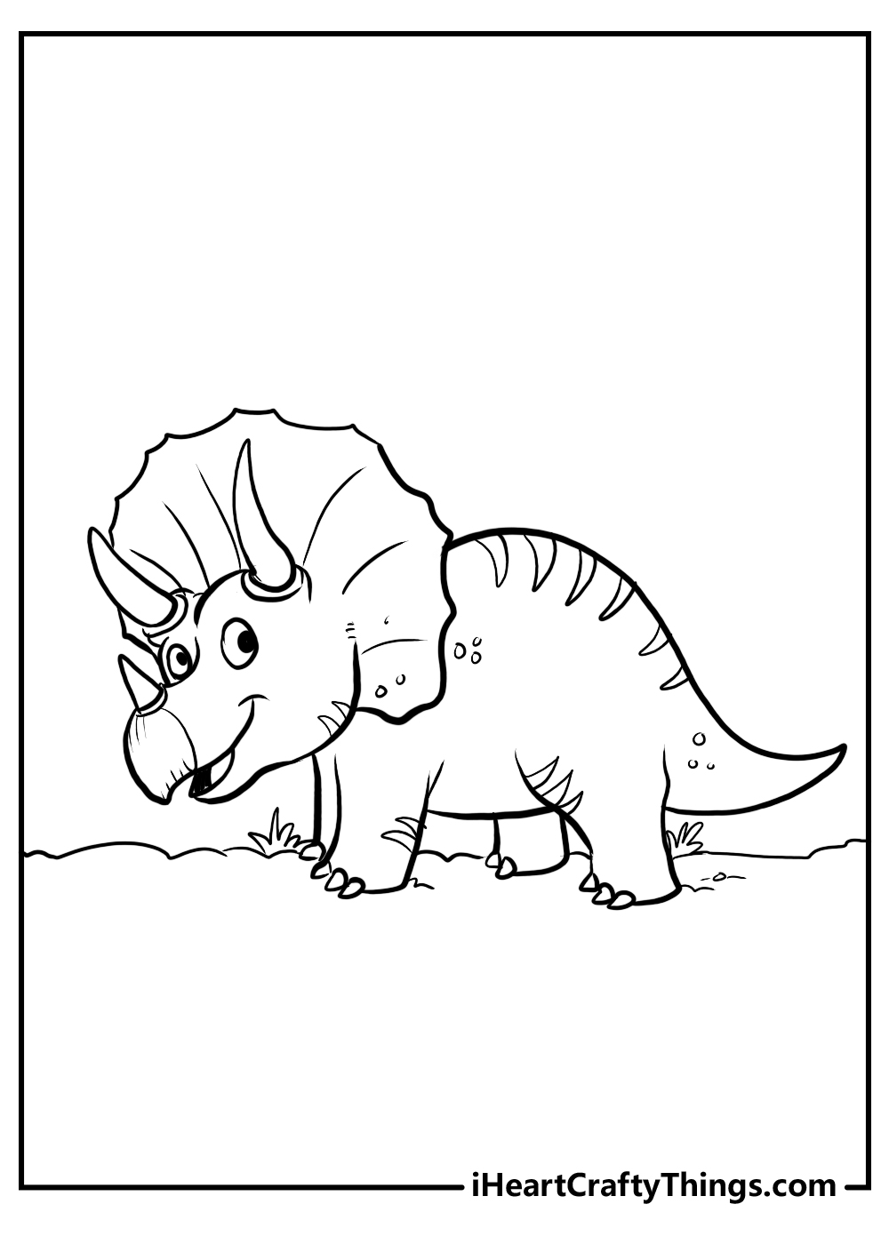 Triceratops coloring pages free printables