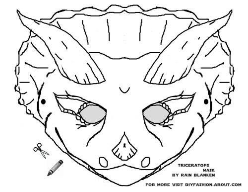 Maskers dinosaurus kleuren