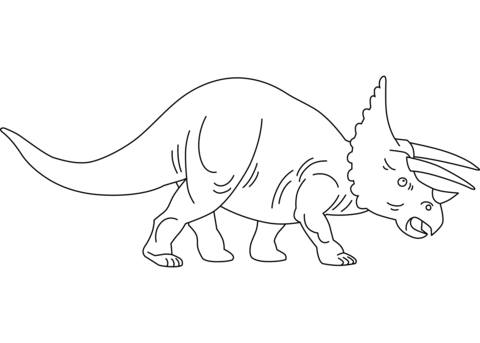 Triceratops coloring page free printable coloring pages