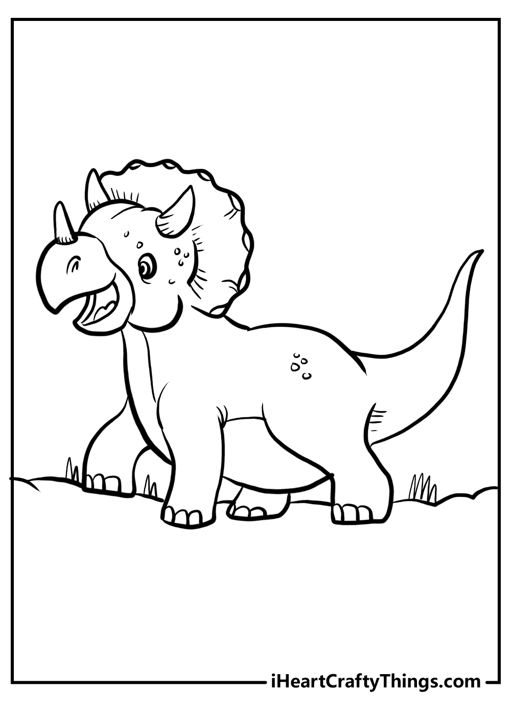 Triceratops coloring pages free printables