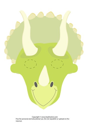 Printable dinosaur masks templates free