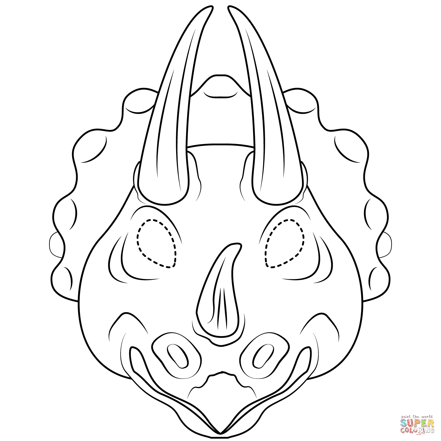 Triceratops mask coloring page free printable coloring pag free printable coloring pag coloring pag free printable coloring