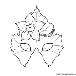 Halloween masks coloring pages printable for free download