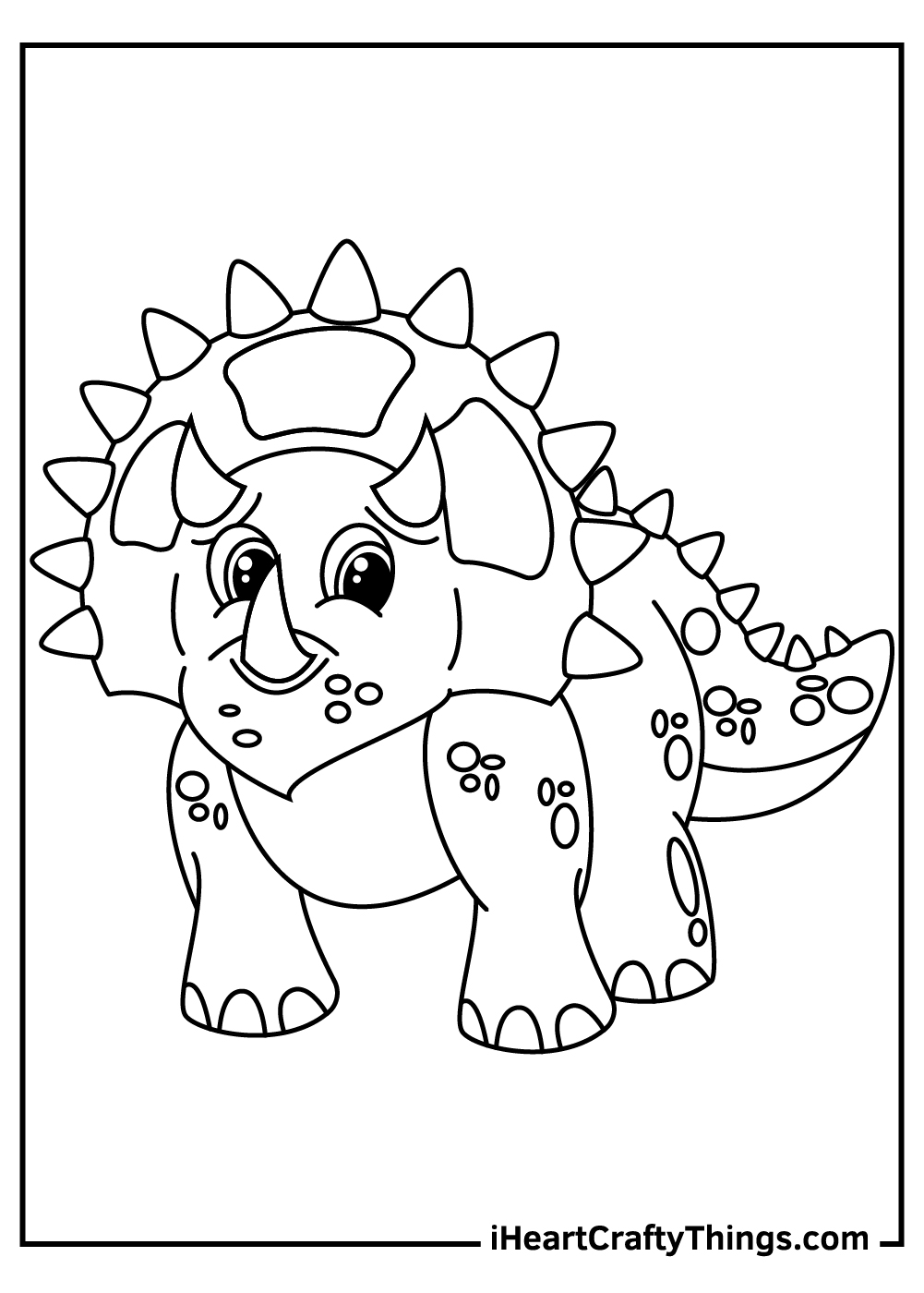 Triceratops coloring pages free printables