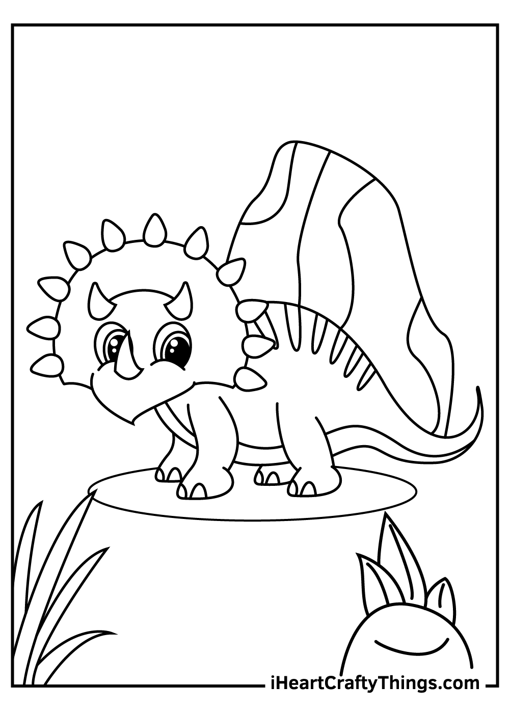 Triceratops coloring pages free printables