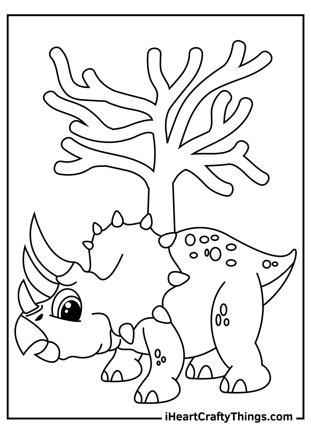 Triceratops coloring pages free printables